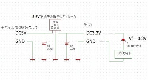 「単四2本で使用するライトをモバイル電池パ」の回答画像1