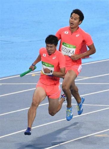 「【五輪陸上】2走の飯塚翔太「アドレナリン」の質問画像