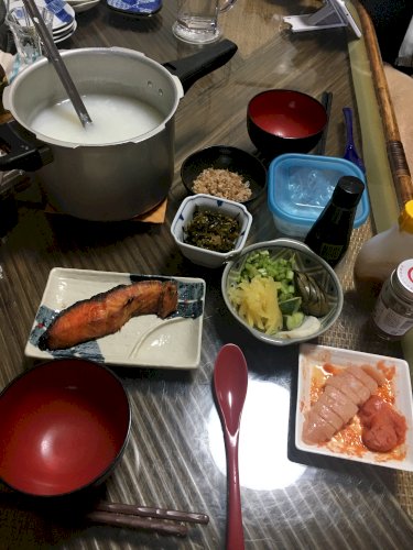 「おかゆのおともは?」の質問画像