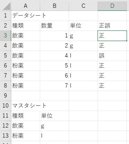 「<エクセル>2つのデータに間違いがないか」の回答画像2
