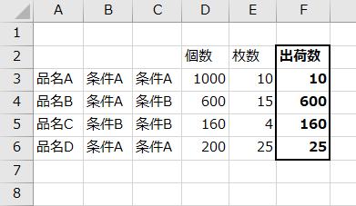 「エクセルで2つの条件を満たす数量を2列か」の回答画像1