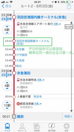 「羽田機場到藏前」の回答画像1