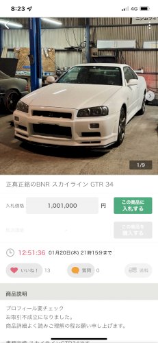 「このサイトに売られているbnr34は買っ」の質問画像