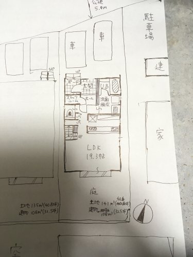 「建売住宅の日当たりについて。 分譲建売住」の質問画像