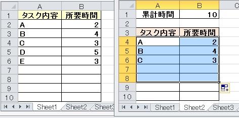 「エクセル 累計以下のデータを抽出したい」の回答画像2