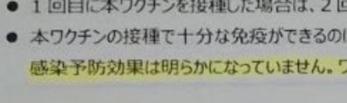 「新型コロナウイルスワクチン接種しても感染」の質問画像