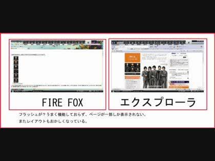 「fire fox が うまく表示されませ」の質問画像