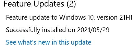 「Win10 バージョン21H1」の回答画像4