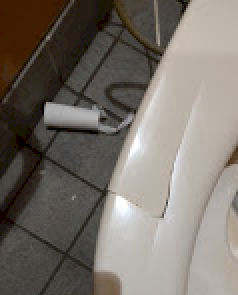 「洋式トイレの便座が壊れるのは(欧米人では」の質問画像