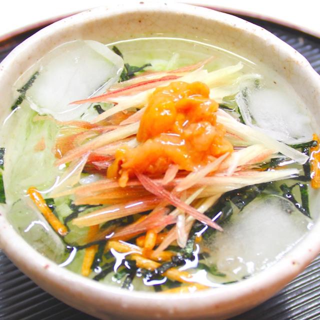 【サラサラお箸が止まらない!】みょうがの梅和え冷やし茶づけ