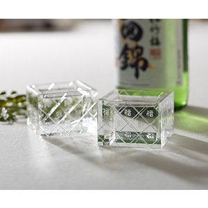 ラグジュアリーなクリスタル升
