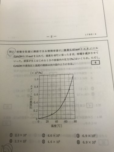 「化学の問題です。 解き方がわからなくて困」の質問画像