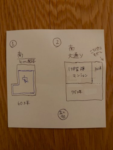 「家を建てるなら、どちらの土地がいいと思い」の質問画像
