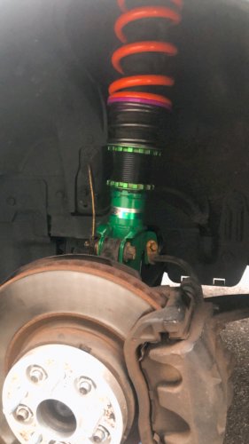 「今車高調でショートバネ➕ヘルパーで全下げ」の質問画像