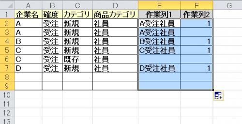 「複数条件かつユニーク社数を出したいです」の回答画像1