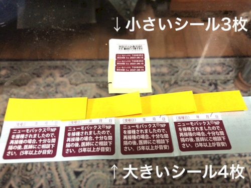 「肺炎球菌ワクチンを接種した後に貰ったシー」の質問画像