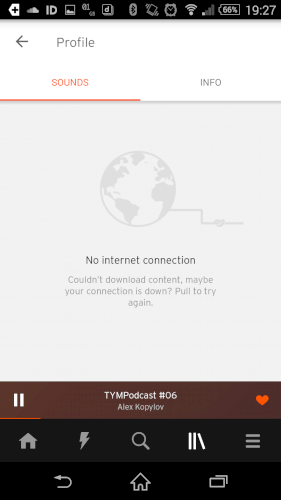 「soundcludが繋がらない」の質問画像