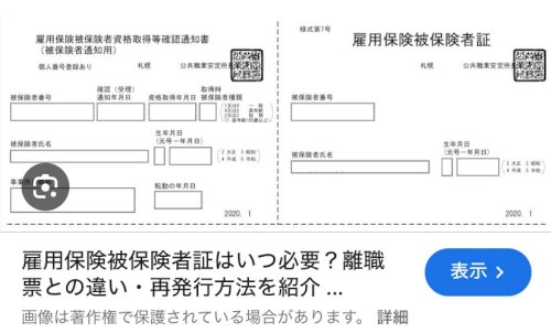 「たくさん転職しすぎて写真(例)の書類がた」の質問画像