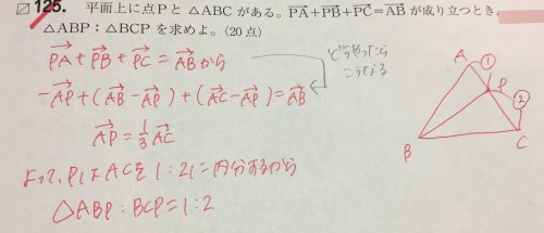 「位置ベクトルと図形 この問題がわかりませ」の質問画像