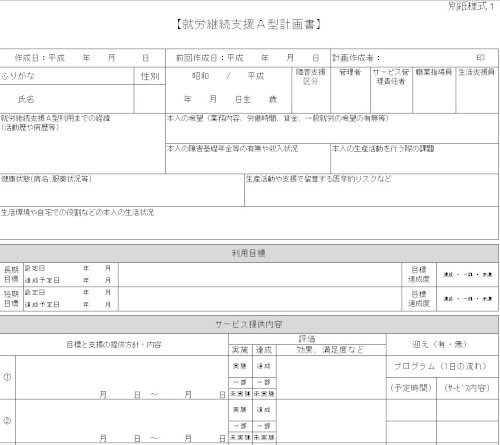 「（障害福祉サービス）【就労継続支援A型計」の質問画像