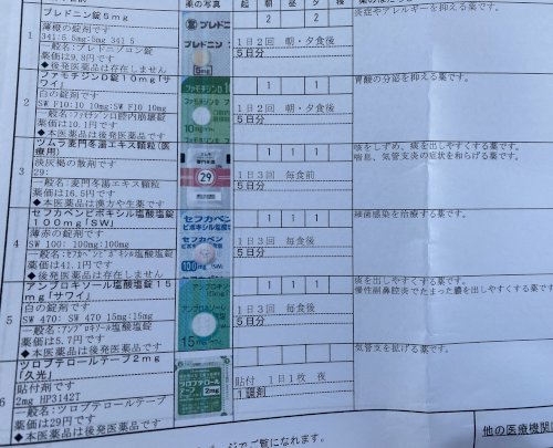 「この中で授乳中に飲めない薬はありますか？」の質問画像