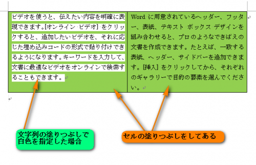 「Word　表のセル塗りつぶし」の回答画像2