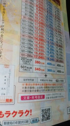 「郵便局印刷サービス」の質問画像