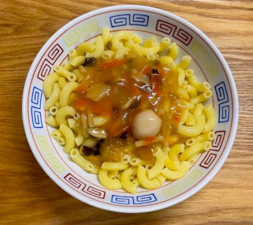「マカロニ中華丼」の回答画像1