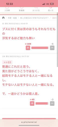 「ガルちゃんのこういう書き込みって偏見にも」の質問画像