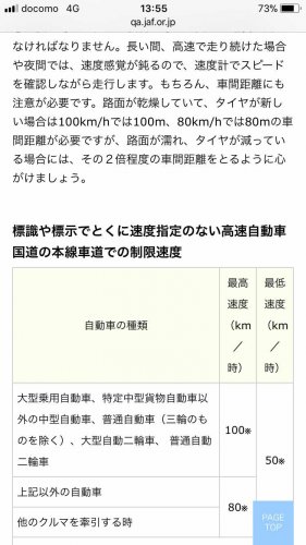 「日本的高速公路限速」の回答画像1