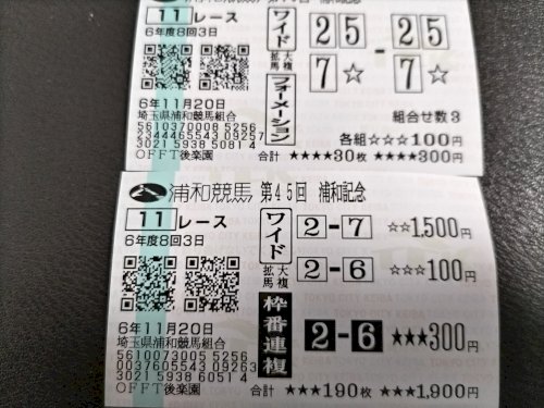 「今日の浦和記念では穴で②メイショウフウジ」の補足画像2