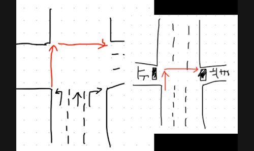 「原付について質問です 二段階右折するとき」の質問画像