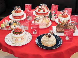 銀座コージーコーナーのクリスマスケーキラインアップ